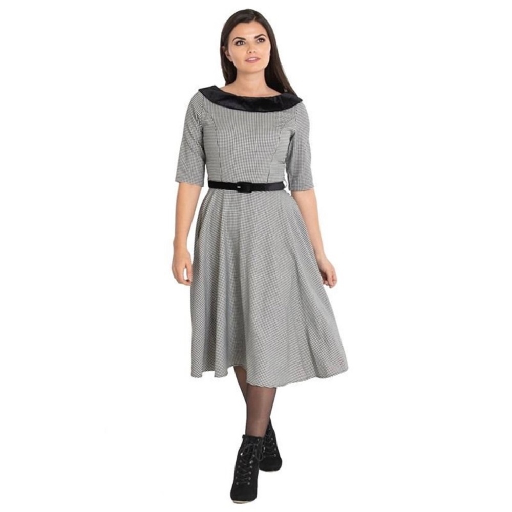 Hell Bunny Houndstooth 1950s style Dress